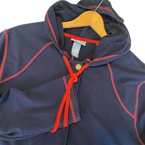 Liz&Me Sport Womens Jersey Knit Full Zip Jacket Size 3X Nautical Beachy Pockets